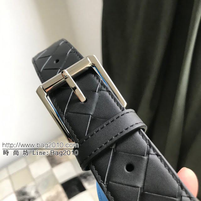 BV高端男士皮帶 寶緹嘉intreccio編織雙面啞光小牛皮腰帶  jjp1539